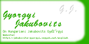 gyorgyi jakubovits business card